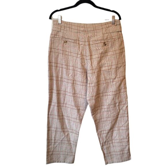 Sundance Women's Light Tan Plaid Trouser Pants Size 8P - Picture 2 of 7